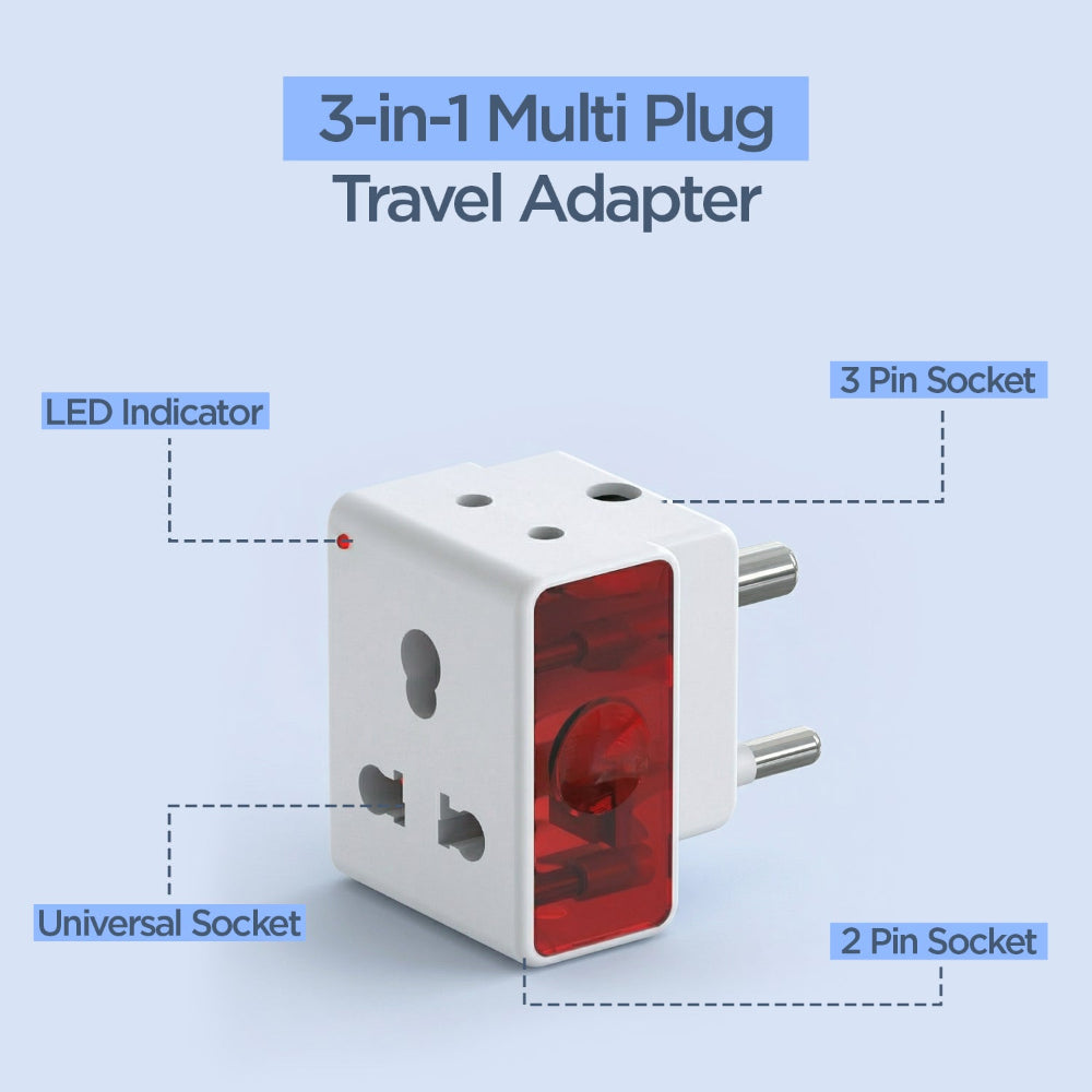 3 Pin Multi Plug Adapter
