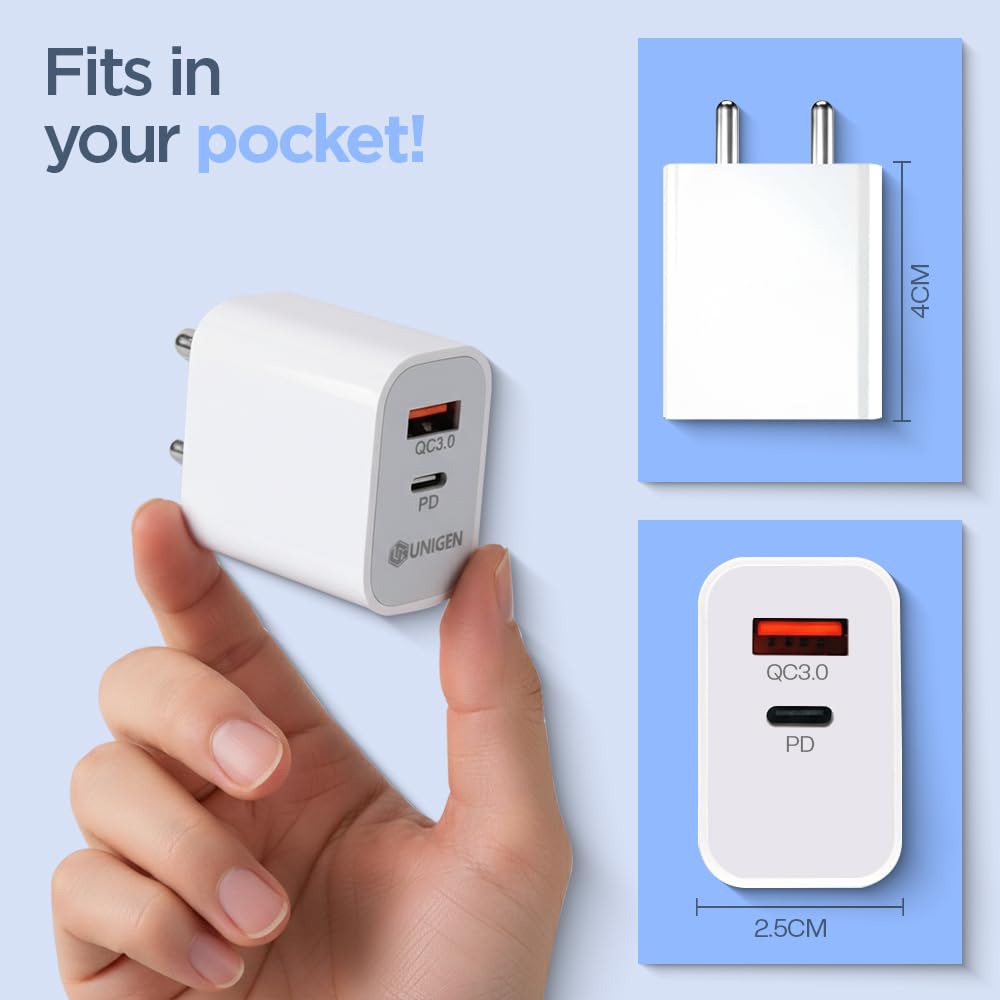 20W Dual Fast USB/PD Charger