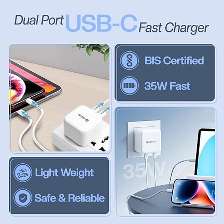 35W Dual USB/PD Charger