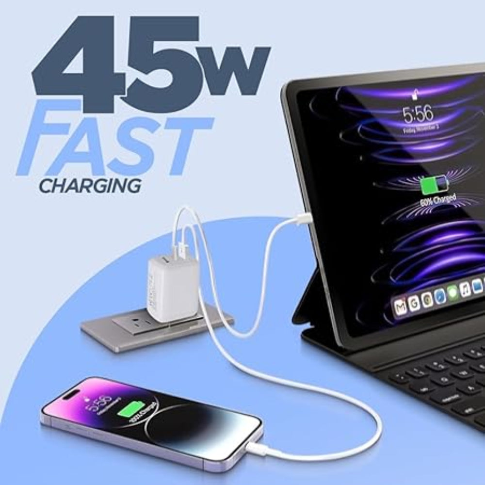 45W Dual USB/PD Charger