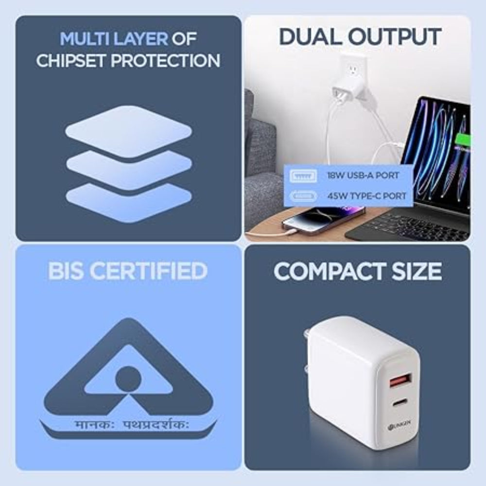 45W Dual USB/PD Charger