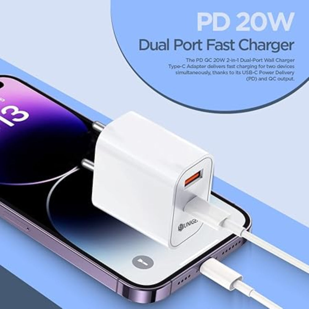 20W Dual Fast USB/PD Charger