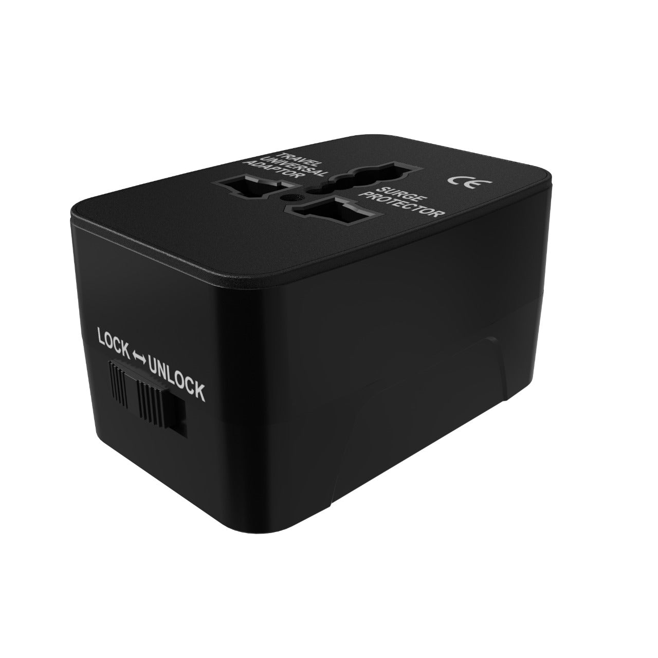 Universal Travel Adaptor with Multiple Plug Pins - Black
