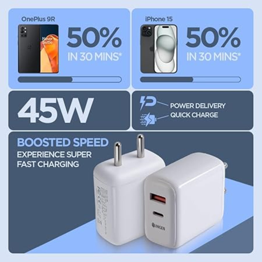 45W Dual USB/PD Charger