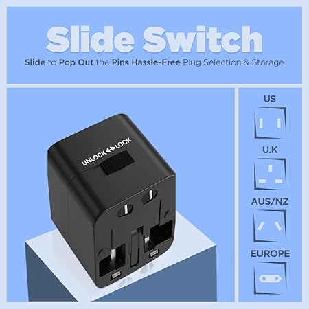 Universal Travel Adaptor - Black
